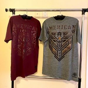 Lot of 2 American Fighter shirts SZ MED NWT FINLEY